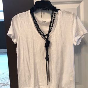 Statement Necklace - Long Black bead and chain